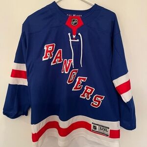 Rangers Kids Blue and Red Hockey Jersey